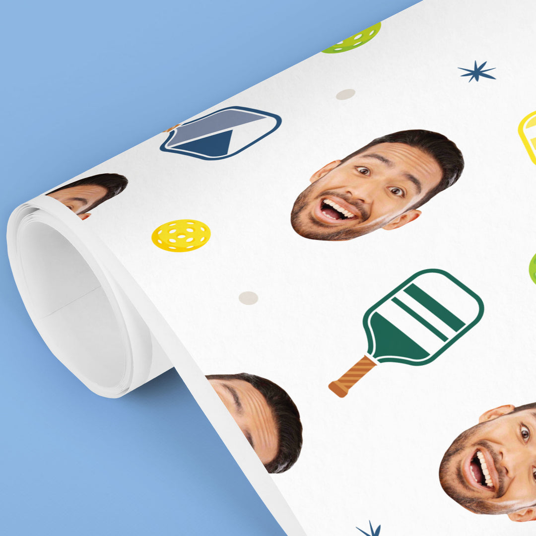 Custom Face Wrapping Paper - Pickleball