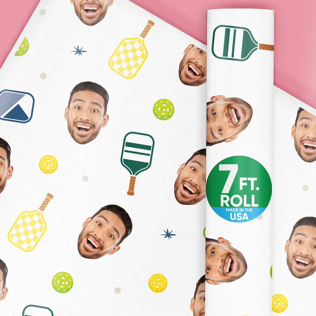 Custom Face Wrapping Paper - Pickleball