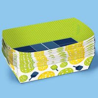 Pickleball Party Paper Food Trays - 12 Ct