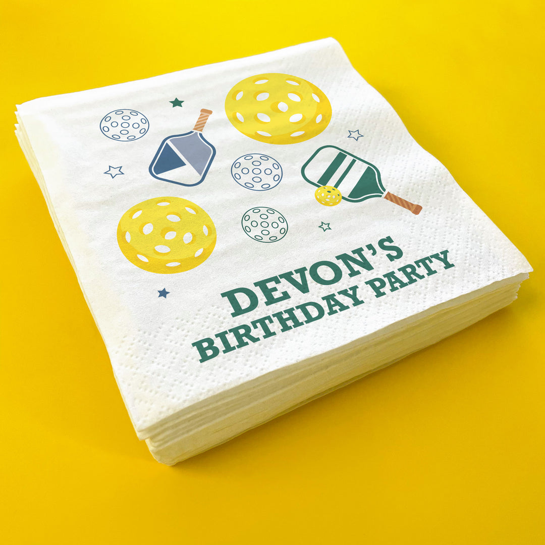 Custom Text Napkins - Pickleball