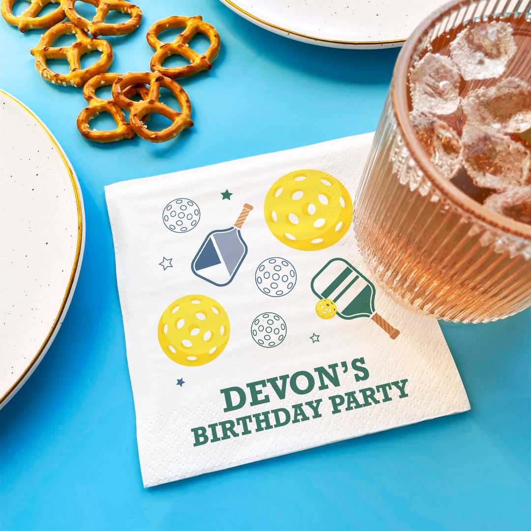 Custom Text Napkins - Pickleball