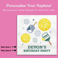 Custom Text Napkins - Pickleball