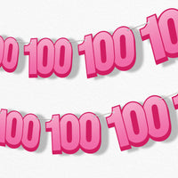 adult 100th birthday party garland banner