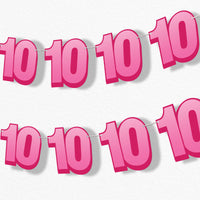 10th birthday party garland banner