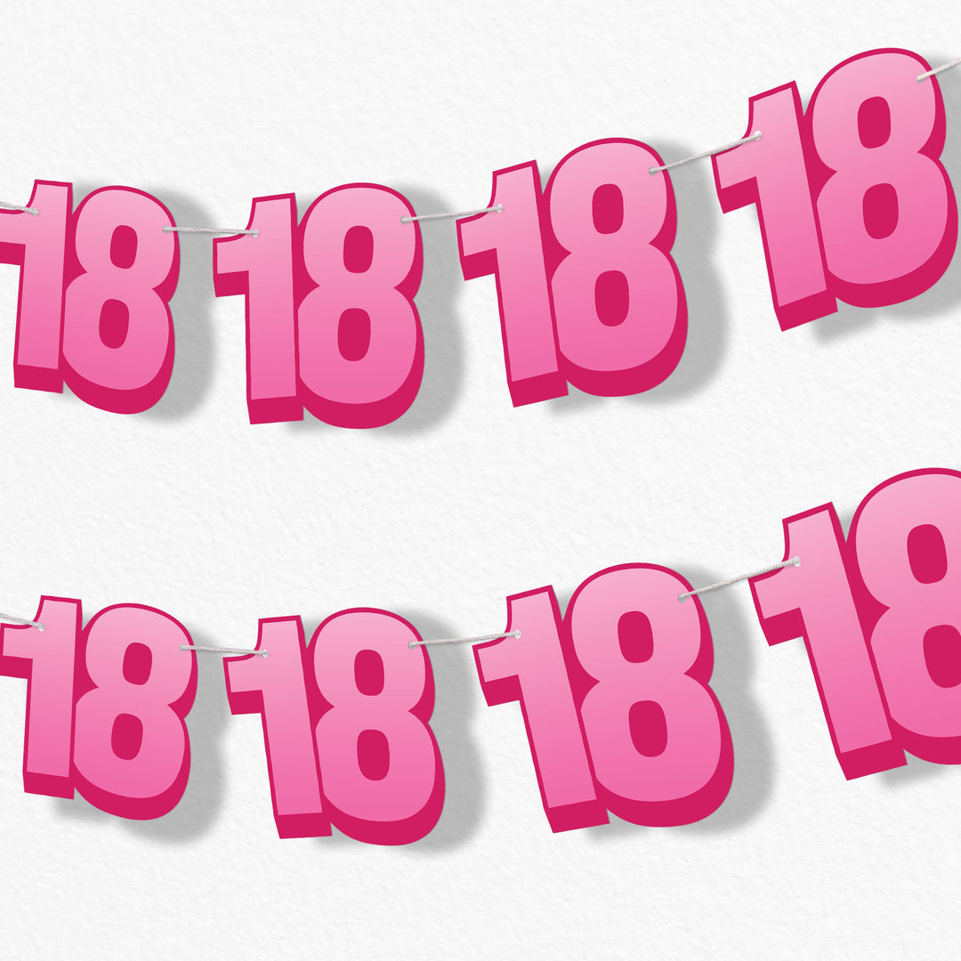 18th birthday party garland banner
