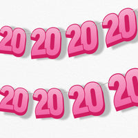 20th birthday party garland banner
