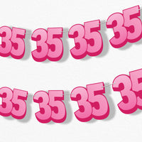 adult 35th birthday party garland banner