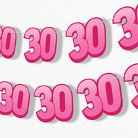 30th Birthday Garland Banner - 15 Pc