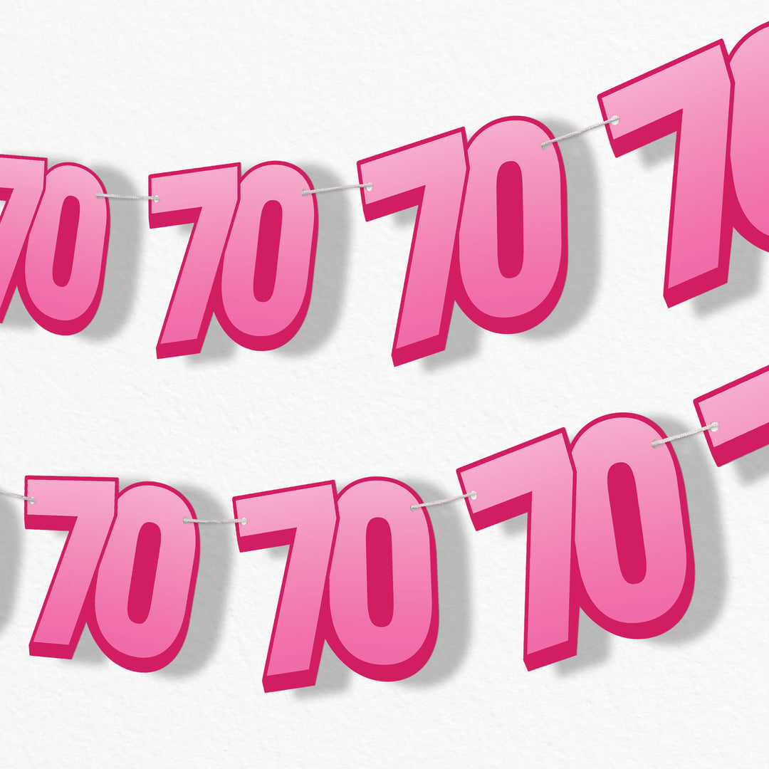 70th Birthday Garland Banner - 15 Pc