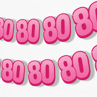 80th Birthday Garland Banner - 15 Pc