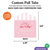 Custom Face Pink & Red Hearts Pull Tab Game