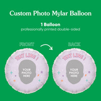 Custom Face Balloon - Pink Birthday - Double Sided - 1 Ct