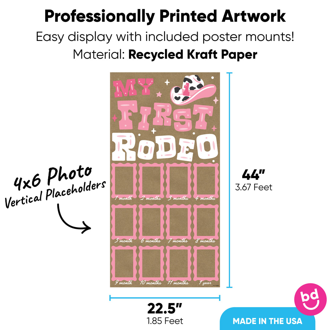 Cowgirl photo banner monthly 4x6 placeholders detail view