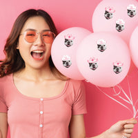Custom Photo Pink First Rodeo Fun Face Cut-Out Stickers - Set of 24