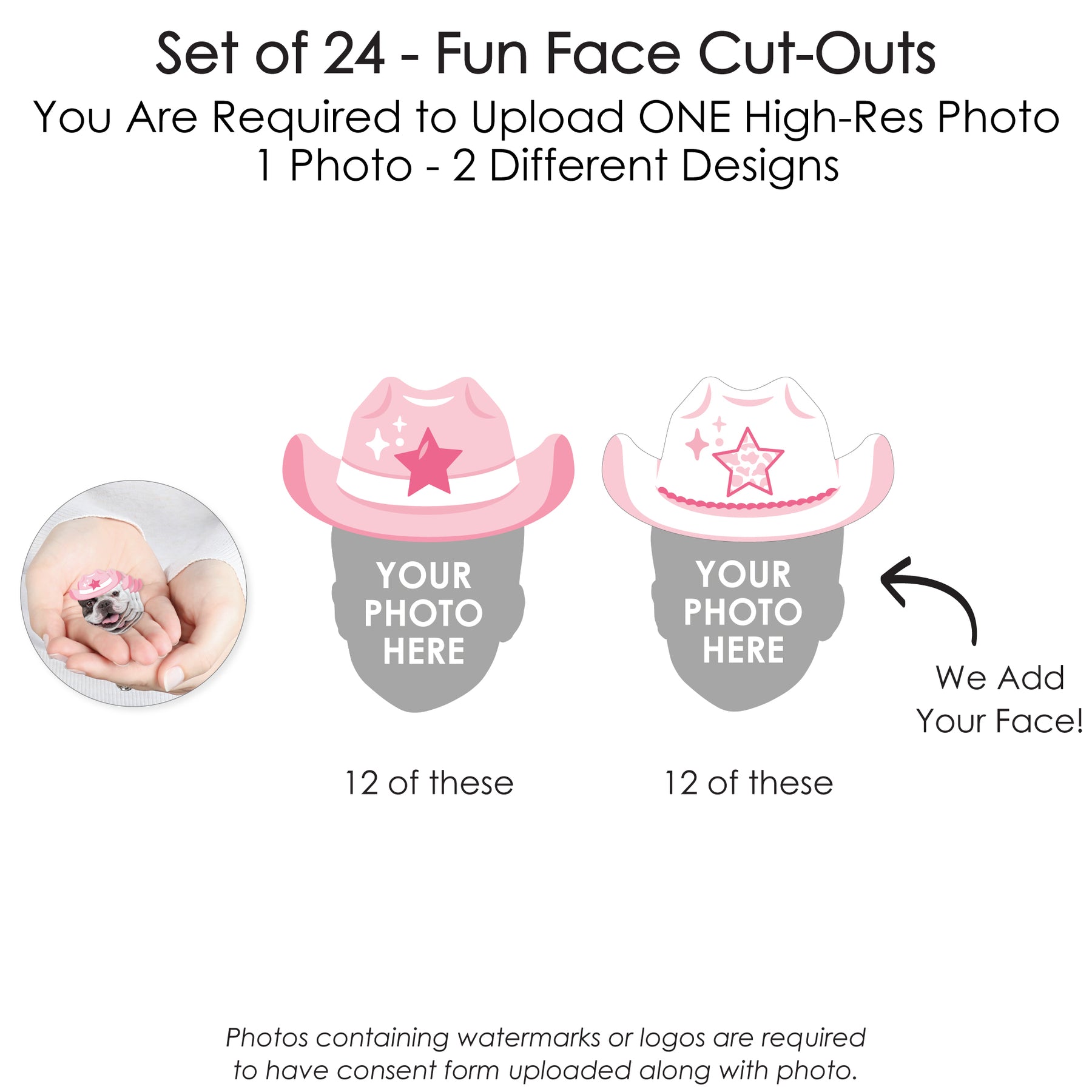 Western Themed Face Cut Outs Graduation Best BIG Heads™ 2 Cutouts