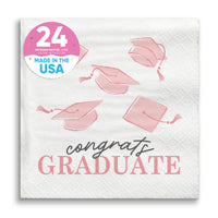 Napkins - Pink Graduation - 24 Ct
