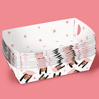 12-count Pink custom trays flat-packed