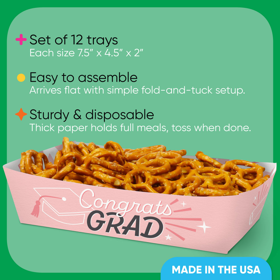Pink graduation tray interior print detail