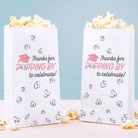 Pink Graduation Popcorn Bags 25ct treat bags