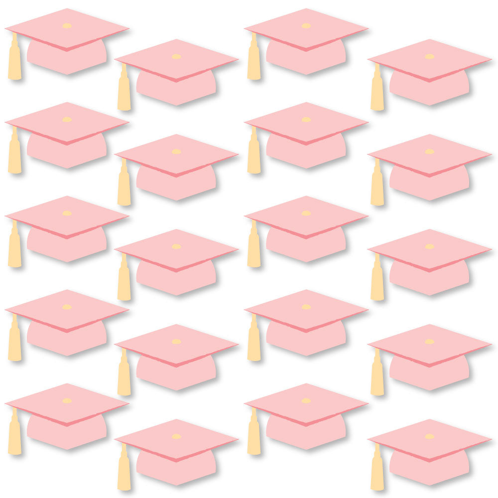 Pastel graduation hat cutouts large party decorations