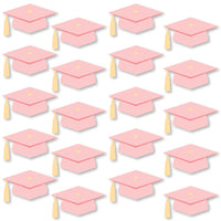 Pastel graduation hat cutouts large party decorations