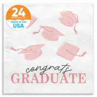 Napkins - Pink Graduation - 24 Ct