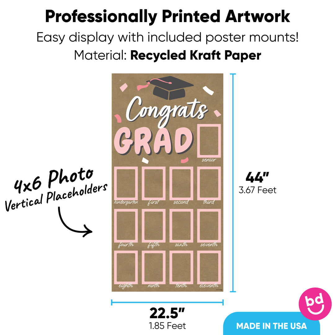 Pink Grad Kraft Photo Banner