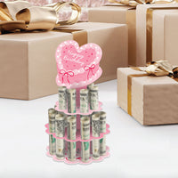 Pink Heart Cash Cake