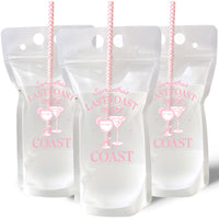 Custom Text Drink Pouches - Last Toast on the Coast - 12 Ct