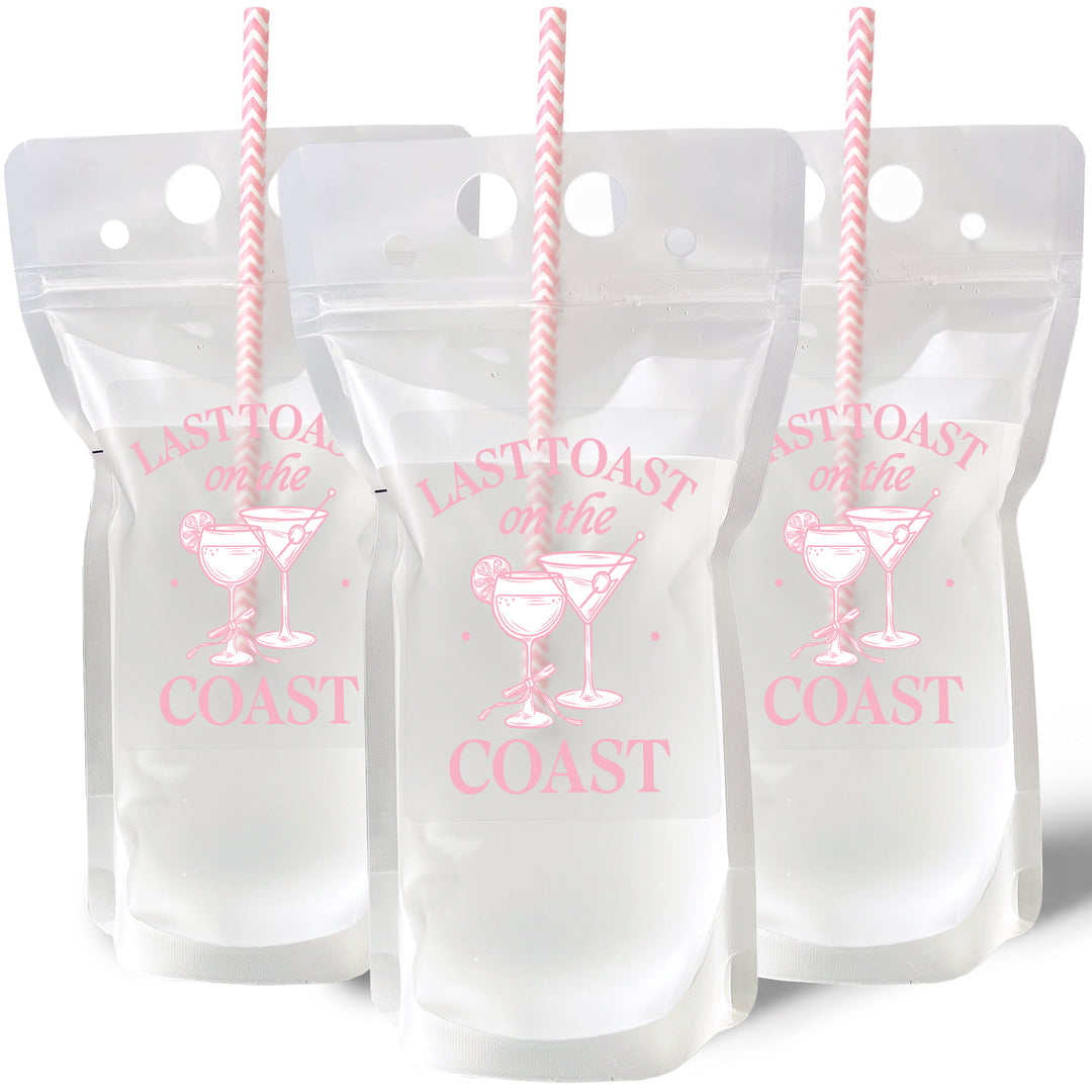 Drink Pouches - Last Toast on the Coast - 12 Ct