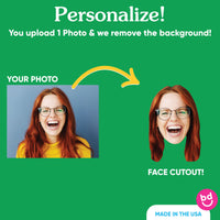 Custom photo face pickleball cake topper detail