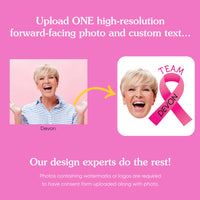Custom Face Breast Cancer Awareness Temporary Tattoos - 12 Ct