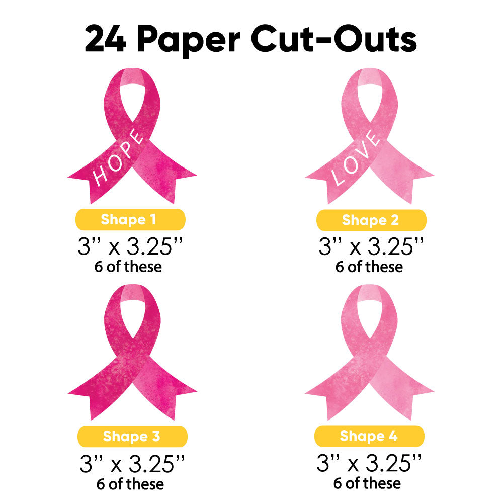 Breast Cancer Awareness Cut-Outs - 24 Ct