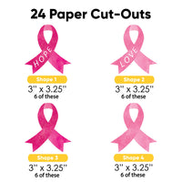 Breast Cancer Awareness Cut-Outs - 24 Ct