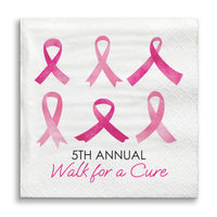 Custom Text - Breast Cancer Awareness Napkins - 24 Ct