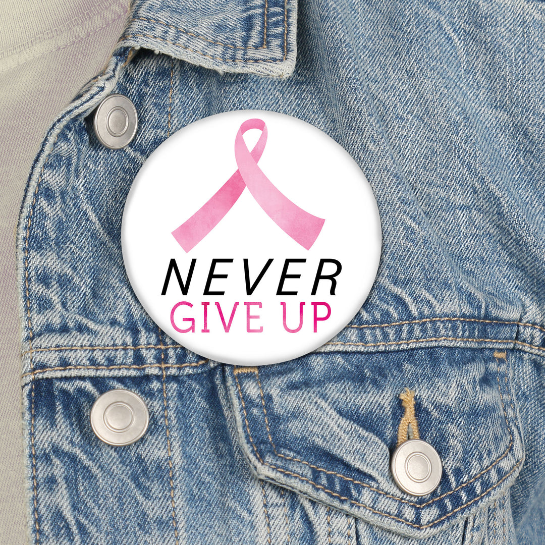 Breast Cancer Awareness Pinback Buttons - 8 Ct