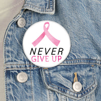 Breast Cancer Awareness Pinback Buttons - 8 Ct