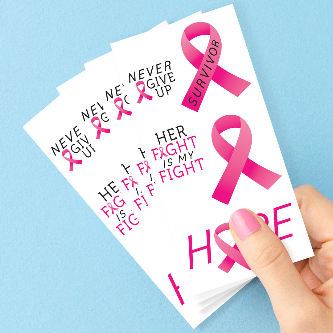 Breast Cancer Awareness Temporary Tattoos  -  60 Ct