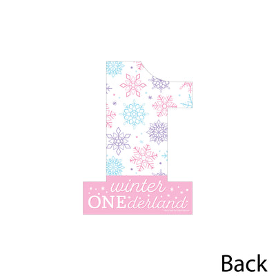 Pink Snowflakes 1st Birthday - One Shaped Decorations DIY Girl Winter ONEderland Party Essentials - Set of 20