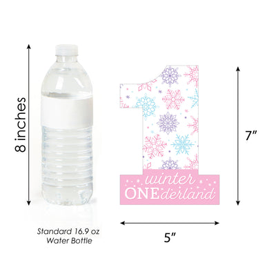 Pink Snowflakes 1st Birthday - One Shaped Decorations DIY Girl Winter ONEderland Party Essentials - Set of 20
