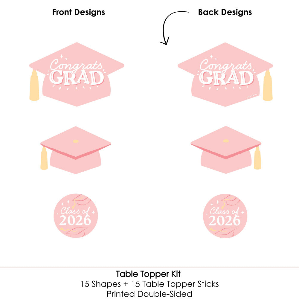 Pastel Grad - Table Toppers - 15 Ct