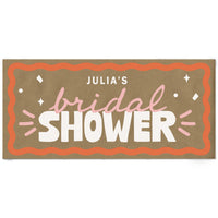 Pink custom bridal shower banner main image