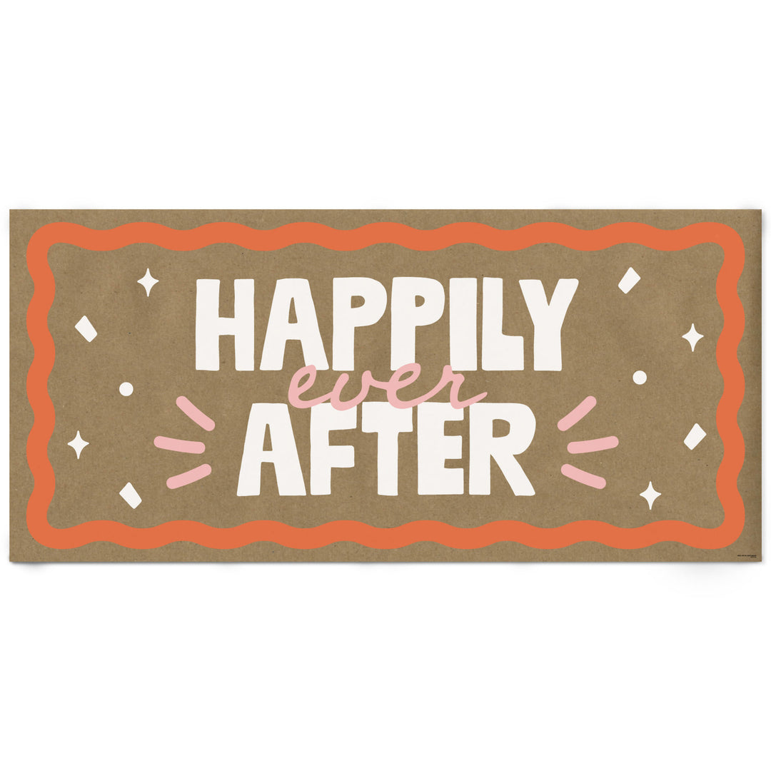 Pink and orange bridal kraft banner main image