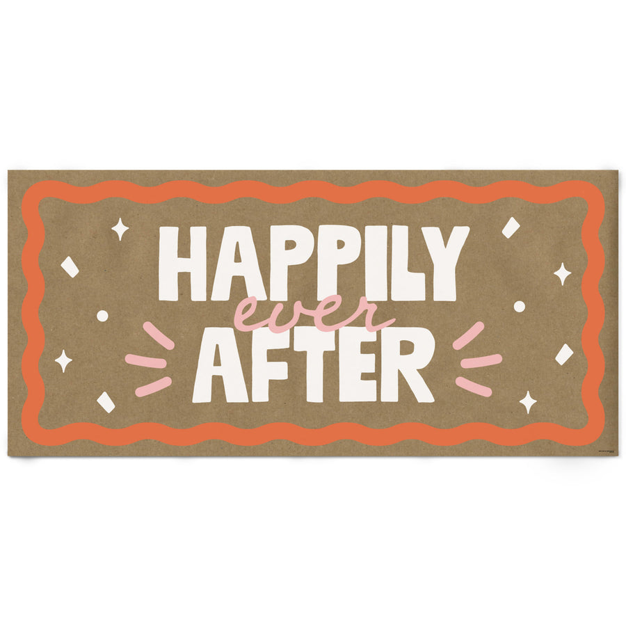 Pink and orange bridal kraft banner main image