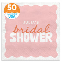Pink and orange bridal shower luncheon napkins 50 Count
