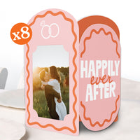 Pink and orange bridal photo centerpieces set main image