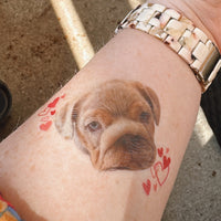 Custom Pink and Red Hearts Temporary Tattoos - 12 Ct
