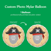 Custom Face Balloon - Pirate - Double Sided - 1 Ct