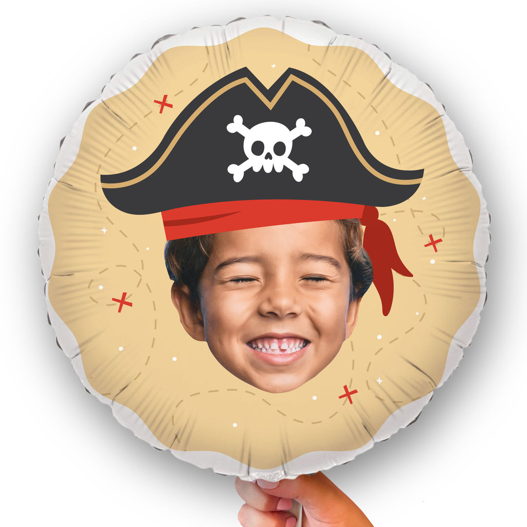 Custom Face Balloon - Pirate - Double Sided - 1 Ct