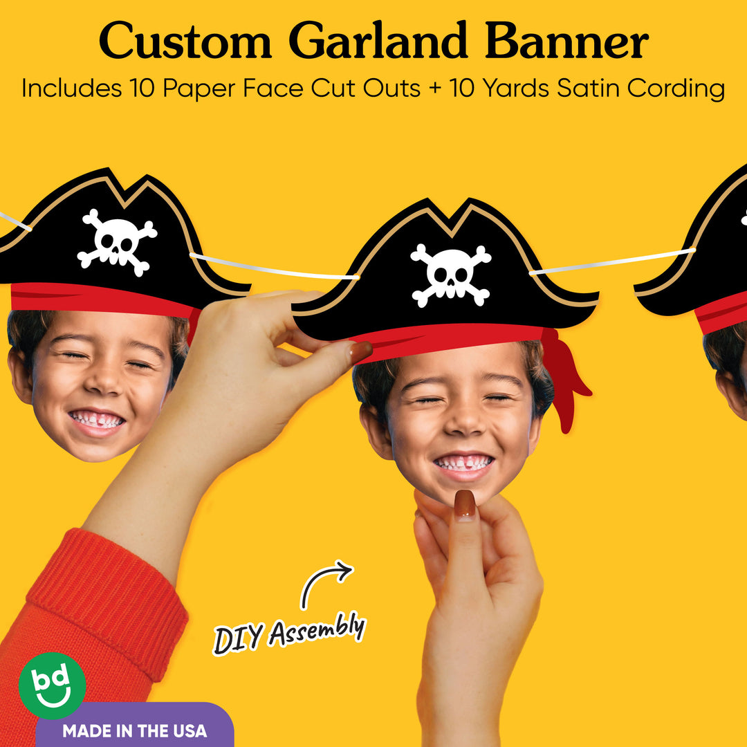 Custom Face Pirate Garland Banner